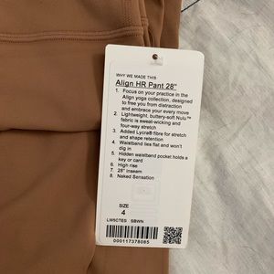 Lululemon Align HR 28” saddle brown